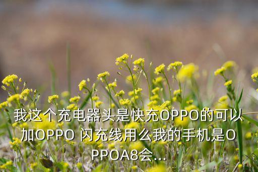我這個充電器頭是快充OPPO的可以加OPPO 閃充線用么我的手機是OPPOA8會...