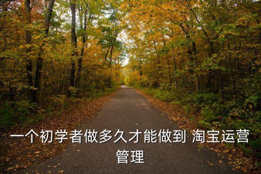 一個(gè)初學(xué)者做多久才能做到 淘寶運(yùn)營(yíng)管理
