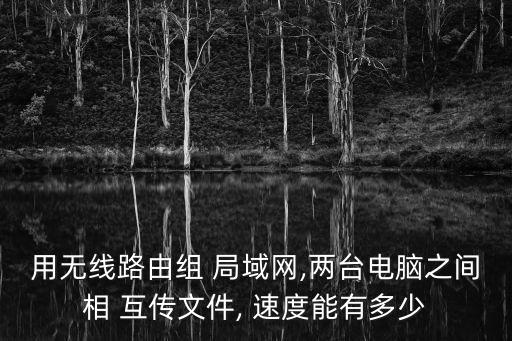 局域網(wǎng)數(shù)據(jù)互傳速度,wifi6局域網(wǎng)傳文件速度