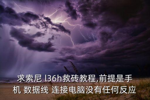 求索尼 l36h救磚教程,前提是手機 數(shù)據(jù)線 連接電腦沒有任何反應(yīng)