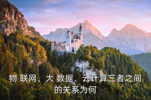 物 聯(lián)網(wǎng)、大 數(shù)據(jù)、云計算三者之間的關(guān)系為何