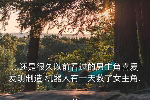 ...還是很久以前看過的男主角喜愛發(fā)明制造 機器人有一天救了女主角...