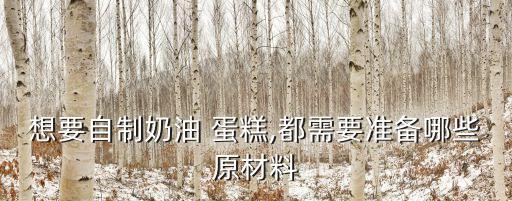 想要自制奶油 蛋糕,都需要準(zhǔn)備哪些原材料