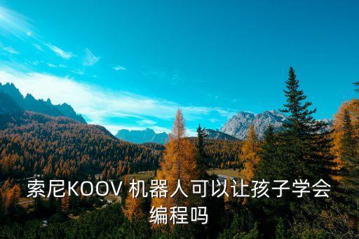 索尼KOOV 機(jī)器人可以讓孩子學(xué)會編程嗎