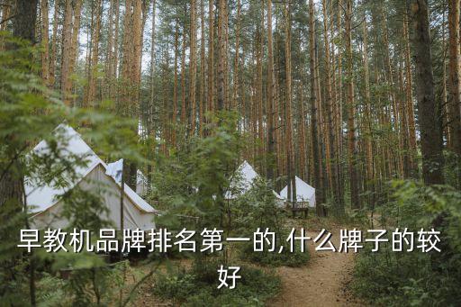 早教機(jī)品牌排名第一的,什么牌子的較好