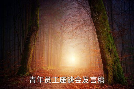青年員工座談會(huì)發(fā)言稿