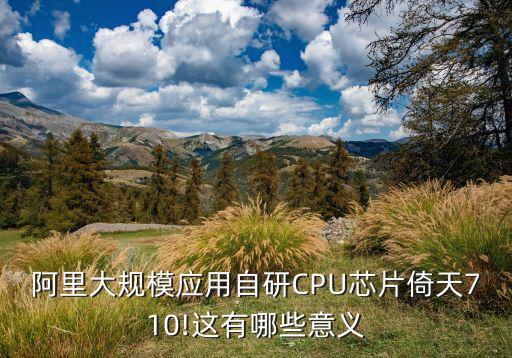 阿里大規(guī)模應(yīng)用自研CPU芯片倚天710!這有哪些意義