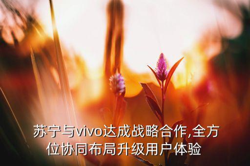  蘇寧與vivo達(dá)成戰(zhàn)略合作,全方位協(xié)同布局升級(jí)用戶體驗(yàn)