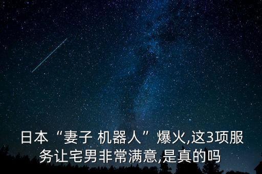 日本“妻子 機(jī)器人”爆火,這3項(xiàng)服務(wù)讓宅男非常滿意,是真的嗎