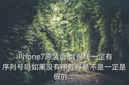 iPhone7原裝的 數(shù)據(jù)線一定有序列號嗎如果沒有序列號是不是一定是假的...