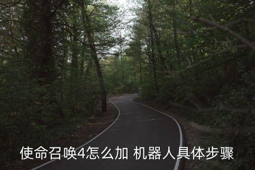 使命召喚4怎么加 機(jī)器人具體步驟