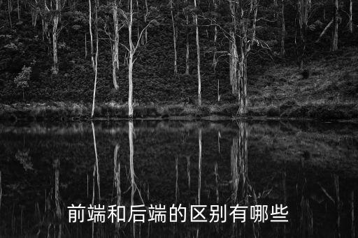 前端和后端的區(qū)別有哪些