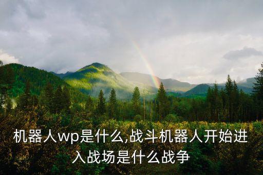戰(zhàn)爭機器人wp是什么,戰(zhàn)斗機器人開始進入戰(zhàn)場是什么戰(zhàn)爭