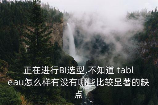 正在進(jìn)行BI選型,不知道 tableau怎么樣有沒有哪些比較顯著的缺點(diǎn)
