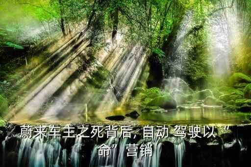 蔚來車主之死背后, 自動(dòng) 駕駛以“命”營銷