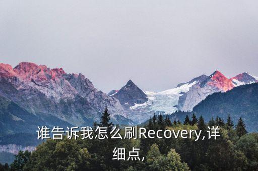誰告訴我怎么刷Recovery,詳細(xì)點(diǎn),