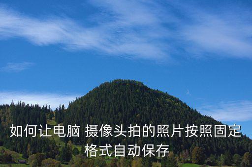 如何讓電腦 攝像頭拍的照片按照固定 格式自動保存
