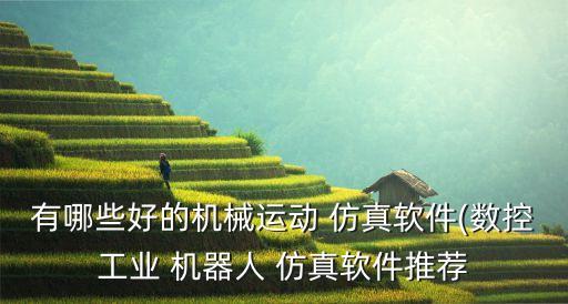 有哪些好的機械運動 仿真軟件(數(shù)控工業(yè) 機器人 仿真軟件推薦