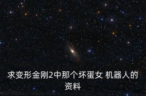 求變形金剛2中那個壞蛋女 機器人的資料