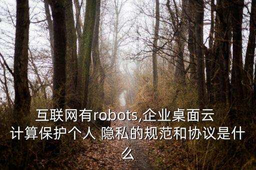 互聯(lián)網(wǎng)有robots,企業(yè)桌面云 計(jì)算保護(hù)個(gè)人 隱私的規(guī)范和協(xié)議是什么