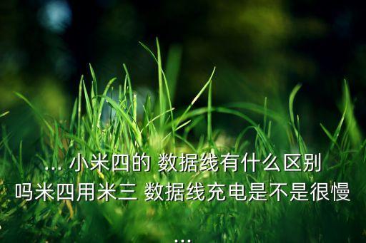 ... 小米四的 數(shù)據(jù)線有什么區(qū)別嗎米四用米三 數(shù)據(jù)線充電是不是很慢...