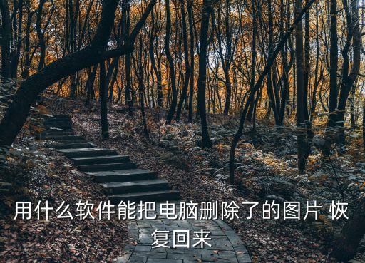 用什么軟件能把電腦刪除了的圖片 恢復(fù)回來