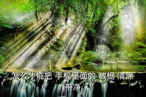 怎么才能把 手機(jī)里面的 數(shù)據(jù) 清除干凈