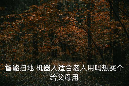 智能掃地 機(jī)器人適合老人用嗎想買個(gè)給父母用