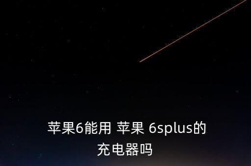  蘋果6能用 蘋果 6splus的充電器嗎