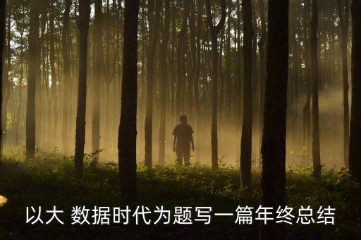 以大 數(shù)據(jù)時代為題寫一篇年終總結(jié)