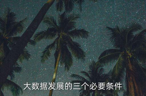 大數(shù)據(jù)發(fā)展的三個必要條件