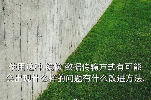 使用這種 鏡像 數(shù)據(jù)傳輸方式有可能會(huì)出現(xiàn)什么樣的問題有什么改進(jìn)方法...