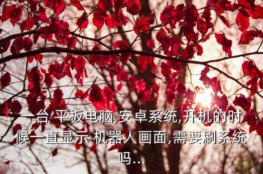 一臺(tái) 平板電腦,安卓系統(tǒng),開機(jī)的時(shí)候一直顯示 機(jī)器人畫面,需要刷系統(tǒng)嗎...