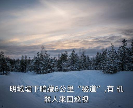 明城墻下暗藏6公里“秘道”,有 機(jī)器人來(lái)回巡視