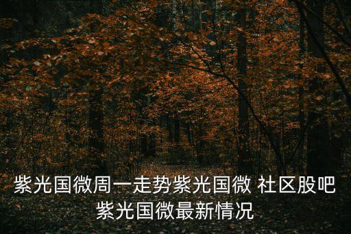 紫光國微周一走勢紫光國微 社區(qū)股吧紫光國微最新情況