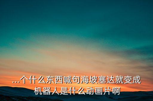 ...個(gè)什么東西喊句海坡塞達(dá)就變成 機(jī)器人是什么動(dòng)畫(huà)片啊