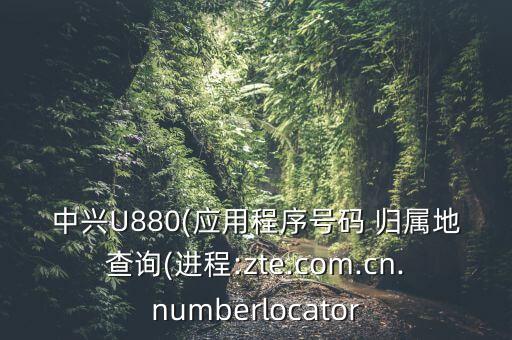 中興U880(應用程序號碼 歸屬地查詢(進程:zte.com.cn.numberlocator