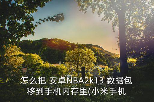 怎么把 安卓NBA2k13 數(shù)據(jù)包移到手機(jī)內(nèi)存里(小米手機(jī)
