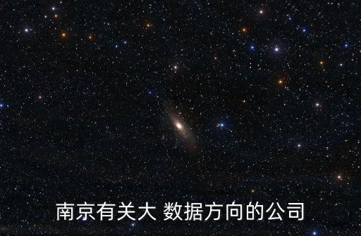 南京有關(guān)大 數(shù)據(jù)方向的公司