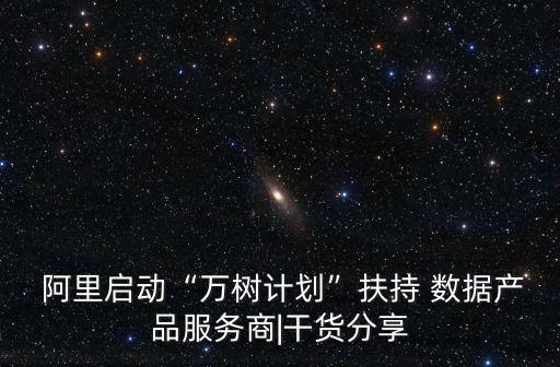  阿里啟動“萬樹計劃”扶持 數(shù)據(jù)產(chǎn)品服務(wù)商|干貨分享