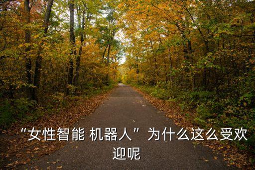 “女性智能 機(jī)器人”為什么這么受歡迎呢