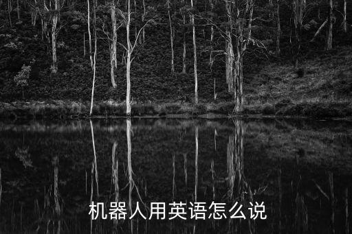  機(jī)器人用英語怎么說