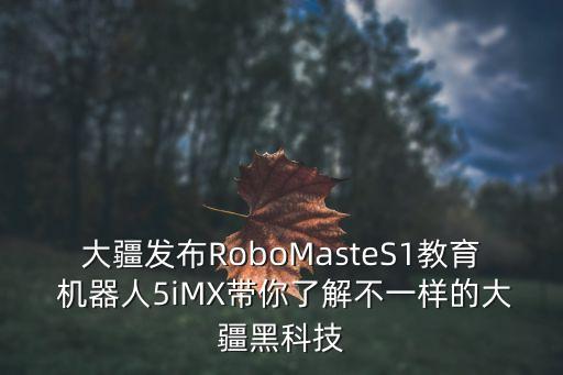 大疆發(fā)布RoboMasteS1教育 機(jī)器人5iMX帶你了解不一樣的大疆黑科技
