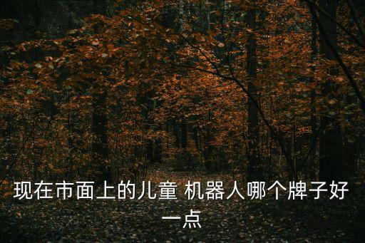 現(xiàn)在市面上的兒童 機(jī)器人哪個牌子好一點