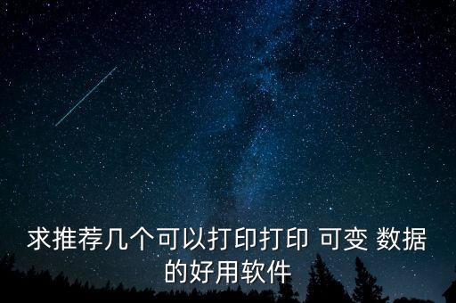 求推薦幾個可以打印打印 可變 數(shù)據(jù)的好用軟件