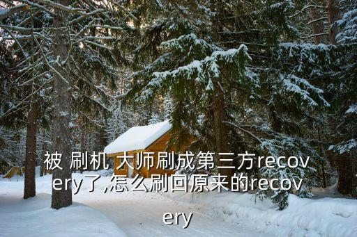 被 刷機 大師刷成第三方recovery了,怎么刷回原來的recovery