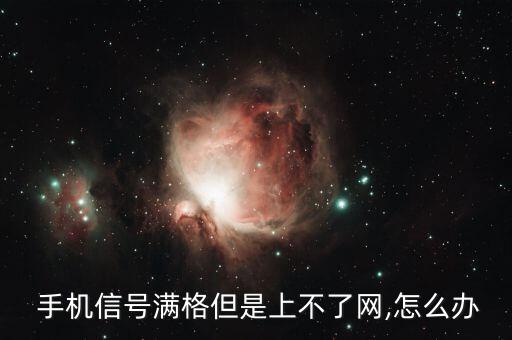  手機(jī)信號(hào)滿(mǎn)格但是上不了網(wǎng),怎么辦
