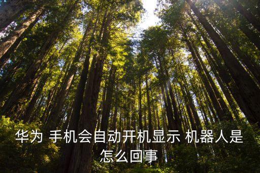 華為 手機(jī)會(huì)自動(dòng)開(kāi)機(jī)顯示 機(jī)器人是怎么回事