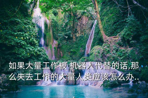 如果大量工作被 機器人代替的話,那么失去工作的大量人類應該怎么辦...