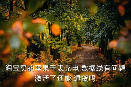 淘寶買的蘋果手表充電 數(shù)據(jù)線有問題激活了還能 退貨嗎
